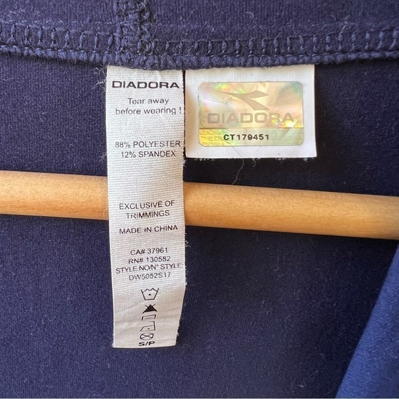 Diadora Hooded Cover Up Jacket, Blue, Size Small - Picture 9 of 9